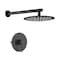 Kibi Circular Pressure Balanced Single Function Shower System with Rough In Valve - Matte Black KSF407MB - alternate 1